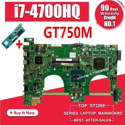 Send board+N550JV Motherboard i7-4700HQ gt750 For Asus N550JK G550JK Q550J laptop MotherboardN550JV Mainboard N550JV Motherboard