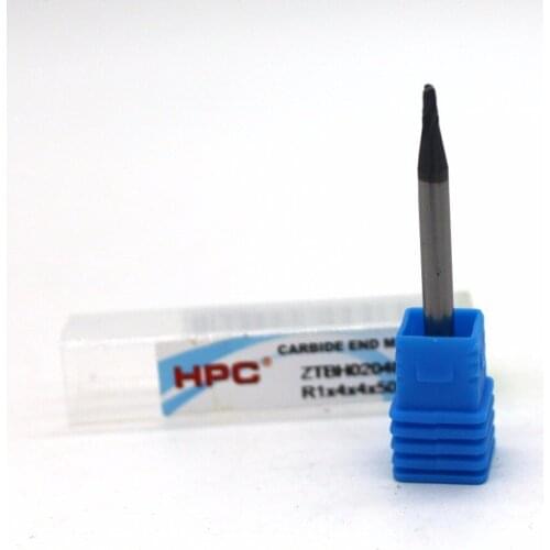 R1*4*50/R1.25*4*50 of 2 flutes HRC 45 ball nose mill cutter carbide end mills CNC machine milling tools