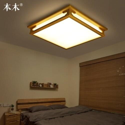 Japanese style Delicate Crafts Wooden Frame Ceiling Light led ceiling lights luminarias para sala dimming led ceiling lamp