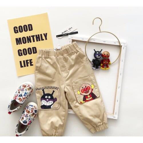 Tonytaobaby New Autumn Winter Clothes for Boys Girls Childrens Wear Cartoon Apricot Pocket Cute Leisure Plus Velvet Pants