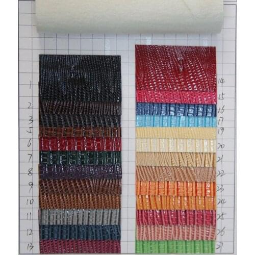 Mirror lizards embossed grain synthetic PU leather fabric high light faux leather many colors for handbag, sofa, funirture