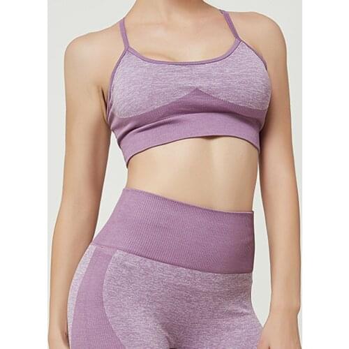 FITTOO Women Sports Bras Padded Push Up Sport Top T-shirt Fitness Gym Workout Bra Top Adjustable Breathable Seamless Sport Wear