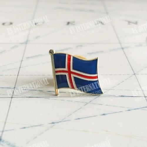 National Flag Metal Lapel Pin Flag Pin iceland