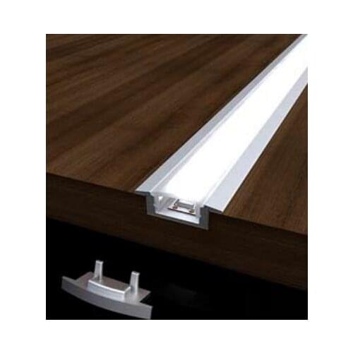 1m/3.3ft U-shape Aluminum channel for cabient LED Strip Light with Opal Cover And End Caps