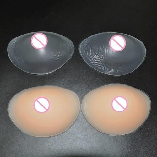 1 Pair Silicone Stickers of Women Breast Push Up Bra Insert Transparent and Skin Breast Enhancer for Bikini Swimming Clothing