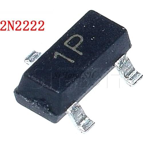 100PCS 2N2222A 2N2222 1P SOT-23 MMBT2222A SMD MMBT2222 SOT23-3 Transistor New Original