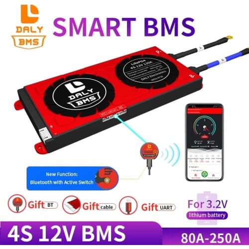 3.2v LifePO4 BMS 4S 12V 80A 100A 120A 150A 200A 250A PCM Smart Bms LiNCM LMO Li-p 18650 Battery Pack