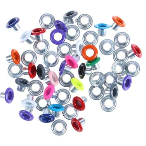 3-10mm Metal Air Eyelet Buckle Mixed Color Airhole Buckles DIY Lace Shoe Bag Label Clothing 50 Pcs