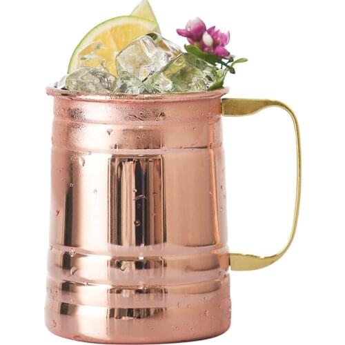 590ML Stainless Steel Moscow Mule Mug Coffee Mug Beverage Cup Mug Rolling Cup Blue Blazer Mug