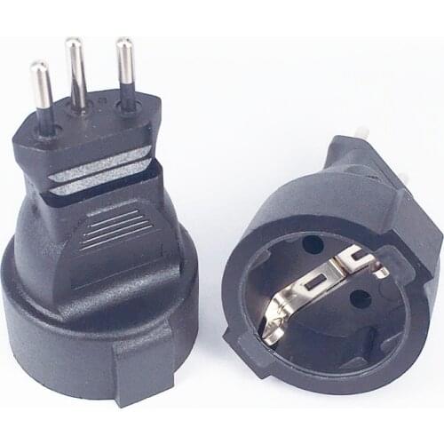 3 pin Swiss socket adaptor Embedded Swiss EU German plug adapter converter plug WA-0181 Swiss plugs turn to French plugs