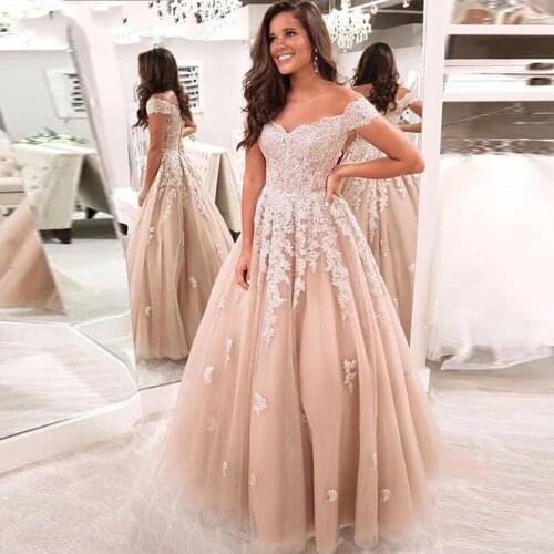 ANGELSBRIDEP Sweetheart Quinceanera Dresses For 15 Party Sexy Off-Shoulder Applique Tulle Formal Prom Evening Party Gown