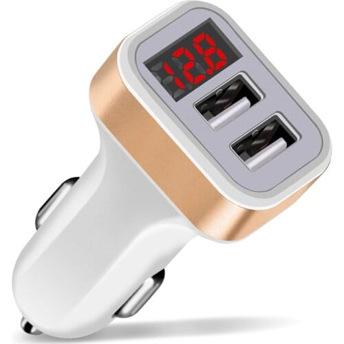 Crouch USB Car-Charger with LED Screen Car Mobile Phone Charger Adapter for iPhone 7 8 6 Samsung s9 s8 Xiaomi note 5 car charger