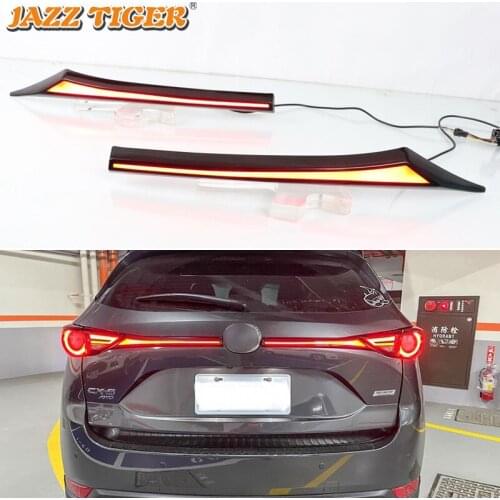 Car LED Rear Fog Lamp Brake Dynamic Turn Signal Reflector Rear Bumper Trunk Tail Light For Mazda CX-5 CX5 2017 - 2020