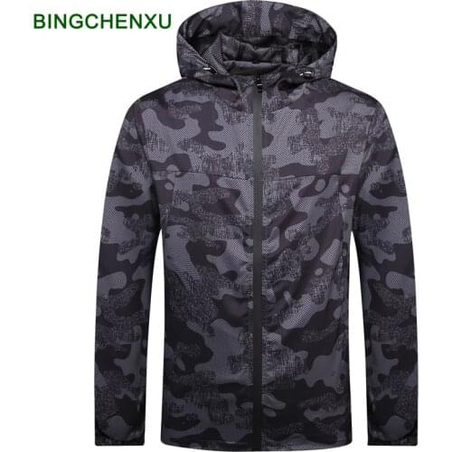 BingChenXu Mens Camouflage Jackets