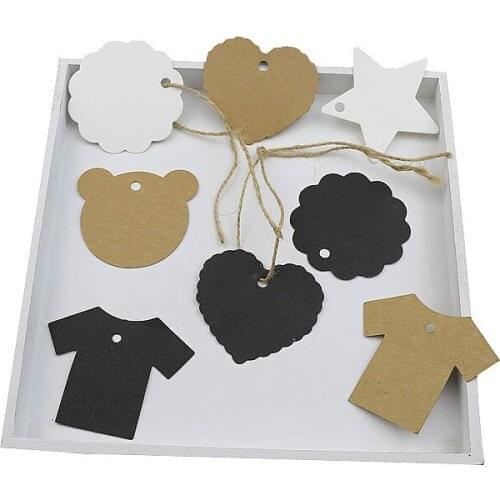 50Pcs Kraft Craft Paper Gift Hang Tags Bookmark Label Price Packaging Tags DIY Hand Wedding/Garment/Baking Decor Blank Tagging