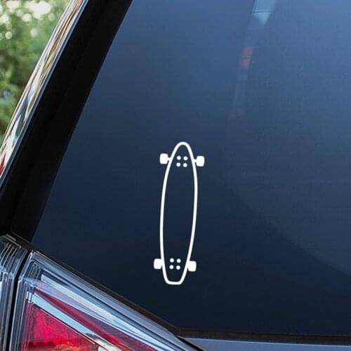 Black/Silver Cool Skateboard Stickers Car Vinyl Sticker Decal Removable Car Body Pattern Decor Waterproof Stickers S311