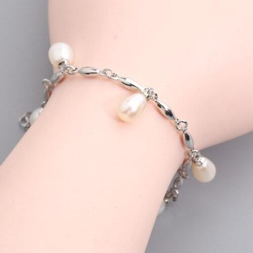Pure Fadeless No allergy Silver Pearl Bracelet BY0066