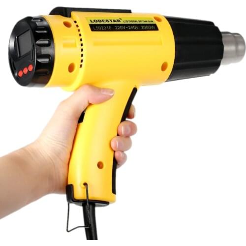 LODESTAR 2000W AC220 LCD Digital Temperature-controlled Electric Hot Air Gun Adjustable Heat IC SMD Welding Tools with Nozzle