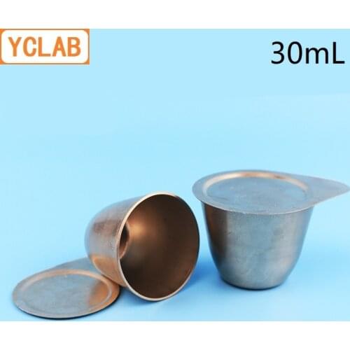 YCLAB 30mL Nickel Crucible with Cover Laboratory Chemistry Equipment