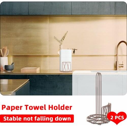 Stainless Steel Kitchen Paper Roll Holder Towel Hanger Rack Bar Cabinet Rag Hanging Holder Organizer Shelf Toilet Paper Holders