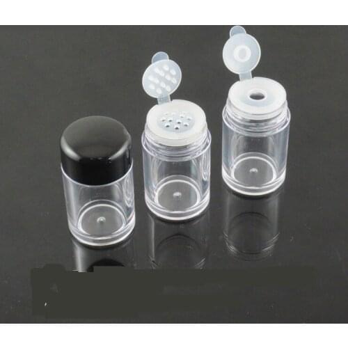 10ml Refillable Bottles loose powder jar with 1/3/12 holes nail powder bottle with sifter,colver nail glitter powder container