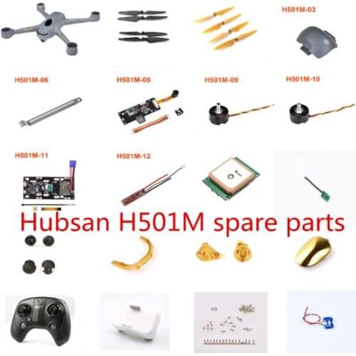 Hubsan H501M X4 RC Drone Quadcopter spare parts body shell blade motor ESC receiver Camera board GPS LED remote controller etc