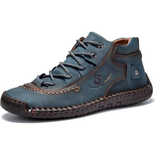 2020 Soft Leather Men Shoes Casual Split Leather Shoes Men Loafers Comfort Walking Shoes Men Flats Hot Sale Moccasins Shoes