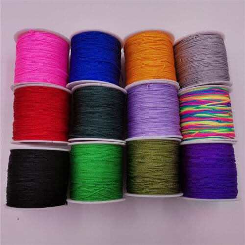 0.8MM X 50Meters Nylon Cord Thread Chinese Knot Macrame Cord Bracelet Braided String DIY Tassels Beading Shamballa String Thread