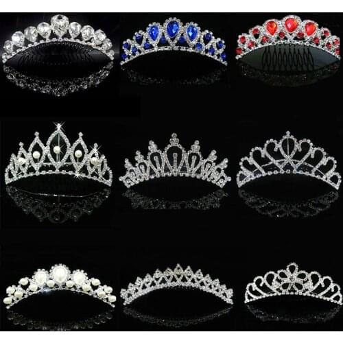 New 2020 Hot Sale Tiaras And Crowns Girls Bridesmaid Bride Crown Tiara Comb Wedding Hair Accessories Bridal Hair Head Jewelry