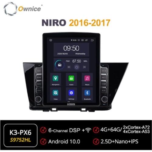 Ownice Octa 8 Core Android 10.0 Car Radio for Kia NIRO 2016 - 2017 GPS Multimedia Stereo Player Tesla Style 4G LTE