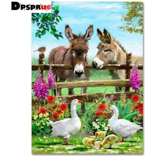 Dpsprue Full Square/Round Diamond Painting Cross Stitch Diamond 3D Embroidery Buttercup Animal DIY 5D Moasic Home Decor Gift D25