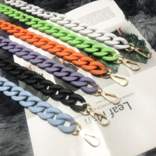 Transparent Candy Women Easy Matching Handbag Matte Strap Chain For Fashion Purse Bag Belt