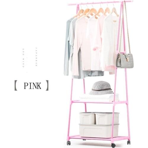 Triangle Coat RackMulti-function Removable Bedroom Hanging Clothes Rack With Wheels Floor Standing Coat Rack Clothes Hanger