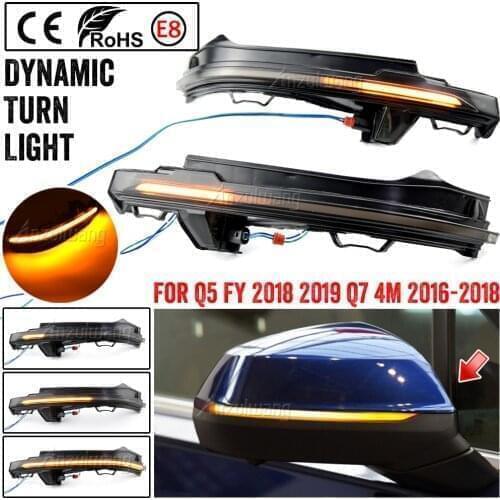 LED Side Wing Mirror Indicator Blinker For Audi Q5 FY 2018 2019 Q7 4M 2016 2017 2018 Sequential Dynamic Turn Signal Light