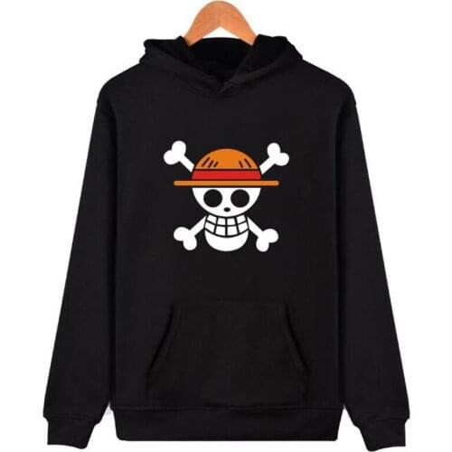 Anime One Piece Skull Hoodie Men Women Cosplay Japanese Streetwear Pullover Hooded Sweatshirts Hip Hop Tracksuit Brand-Clothing