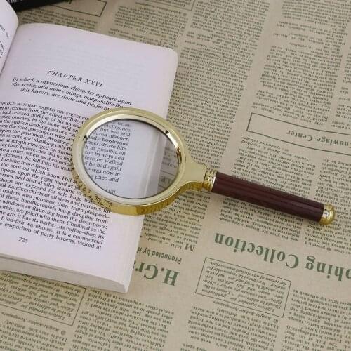 60/80MM 10X Professional Handheld Jewelry Magnifier Magnifying Glass Portable Size Reading Newspaper Jewelry Loupe
