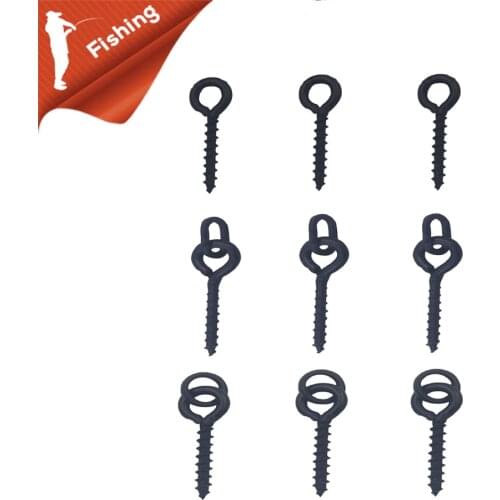 Screw Peg with Ring Swivel D-Rig Chod Rig Terminal Tackle Bait Holder Screw Carp Fishing Accessories