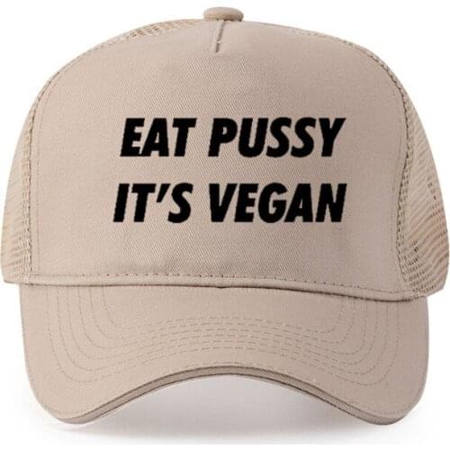 High quality pure cotton Men eat pussy its vegan Logo Printed Baseball cap Fashion Style cap women