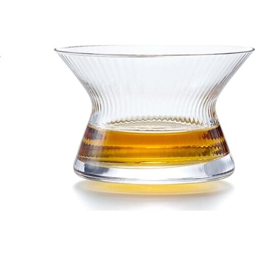 Japanese Edo Kiriko Whiskey Spin Glass Neat Bowl Collection Crystal Whisky Cup Cappie XO Brandy Snifter Limited Wooden Gift Box