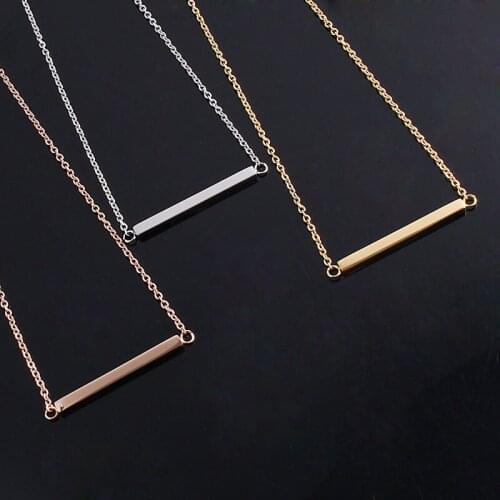 Women/Men Accessories Horizontal ID Bar Pendant Choker Body Chain Statement Necklace Collier Femme Jewelry Bijoux Kolye