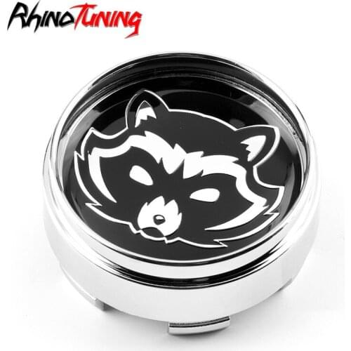 1pc 66mm 63mm Car Wheel center Hub caps Cover for rims Sliver Raccoon pattern Auto Styling Accessories
