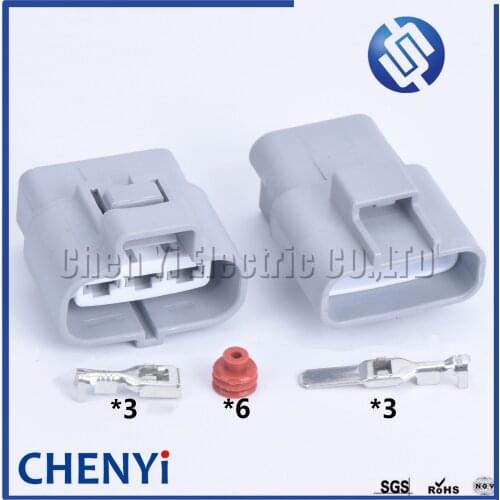 2 set Sumitomo 3 Pin male or female electric Fan Plug Automotive connector 6188-0129 6189-0165 for Toyota Carola Corolla Camry