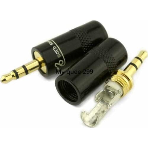 3.5mm stereo headphone plug 3.5 plug, gold-plated audio 3.5 dual sound plug tail hole 6.5mm