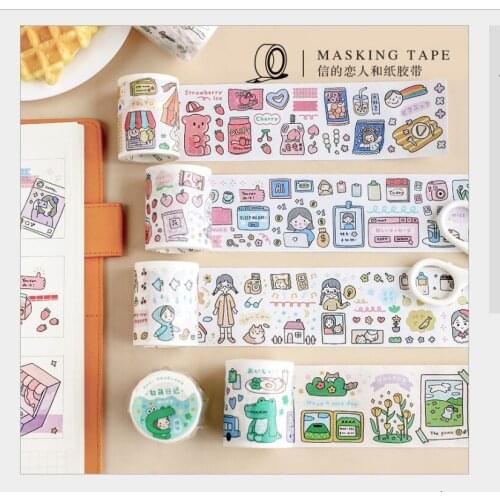 45mm holiday picnic snacks park girl happy time journal washi tape DIY Planner diary scrapbooking masking tape escolar