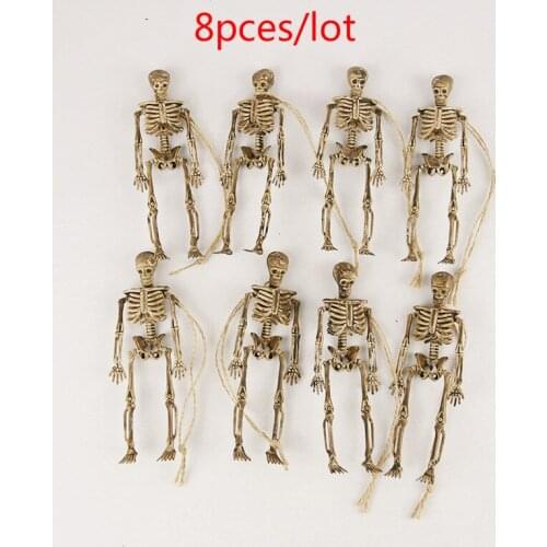 8pces/set Halloween props decorations Bar Secret Room Ghost House props Skeleton skeleton human skeleton Pendant