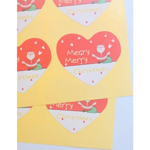 900pcs/lot Cute Snowman Heart Merry Christmas Series Gift Seal Sticker Christmas DIY Note Gift Labels Baking Stickers Wholesale