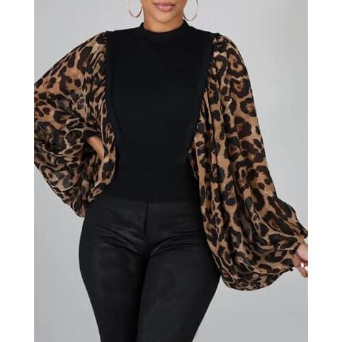 Aibo Carla Leopard Blouses