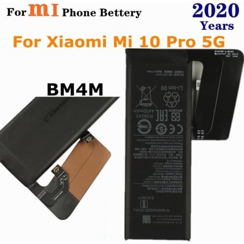 2020 Years 4400mAh BM4M Battery For Xiaomi 10 Pro 10Pro 5G Mi10 Pro Mi10Pro Mobile Phone Battery High Capacity Batteries