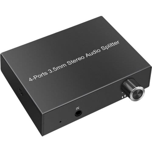 4 Ports 3.5mm Audio Splitter Multiple Audio Outputs Headphone Amplifier Stereo Audio Amplifier Earphone Splitter