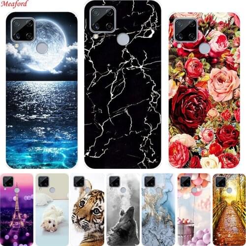 For OPPO Realme C21 C25 C15 Case Soft TPU Silicone Phone Case For Realme C25 C15 C12 C21 Back Cover Case Realme C15 C21 C25 Case